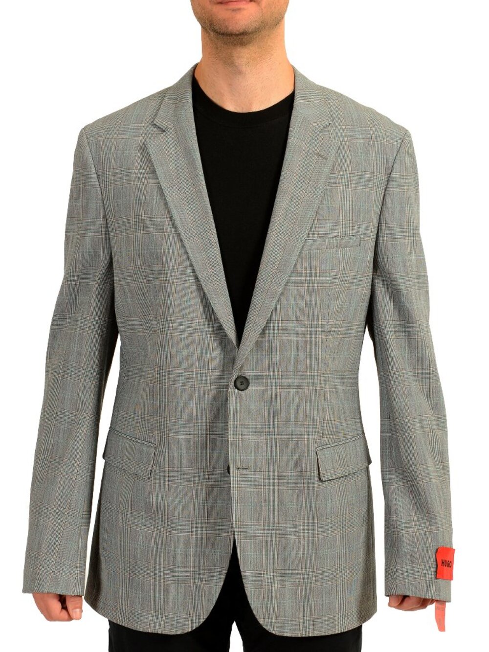 Hugo Boss Men's "Karl232X" Modern Fit Plaid Two Button Blazer US 44L IT 54L